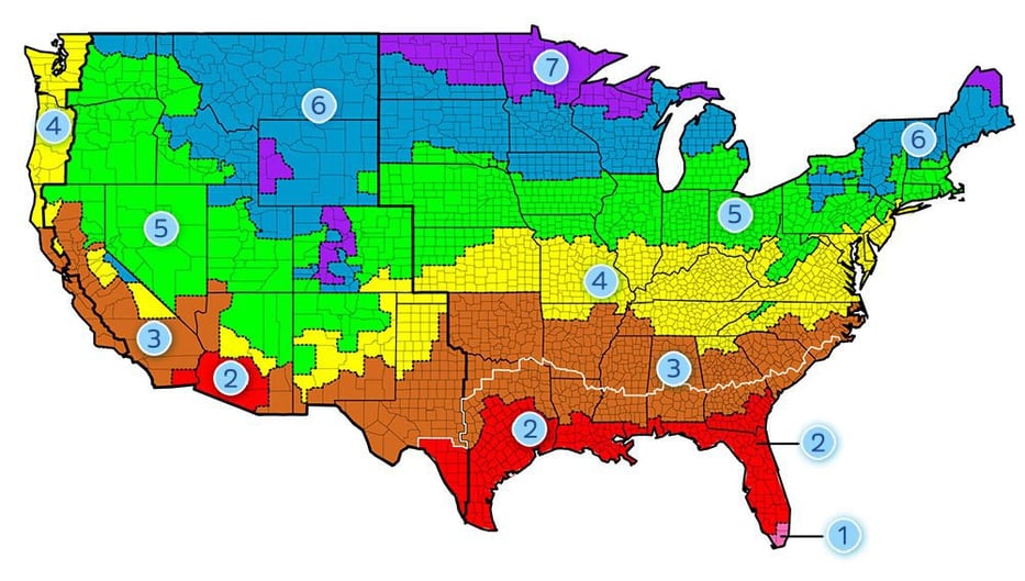 U.S. Climate Zone Map