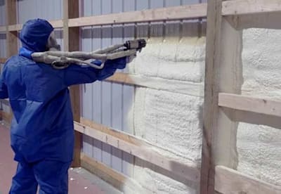 spray foam insulation metal building