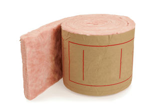 Rim joist fiberglass insulation