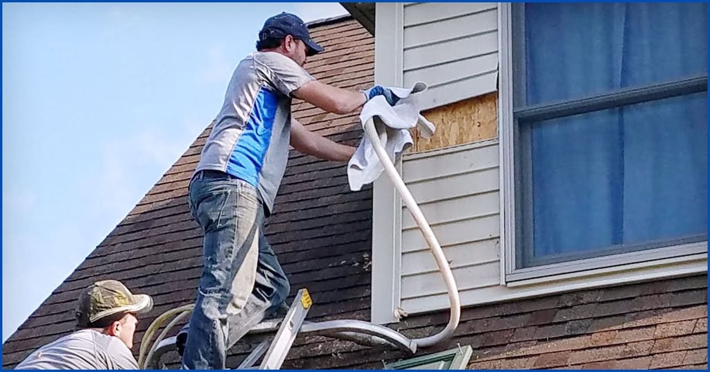 Injecting RetroFoam into an existing home