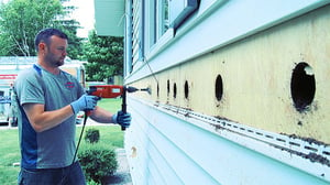 Adding insulation to existing walls