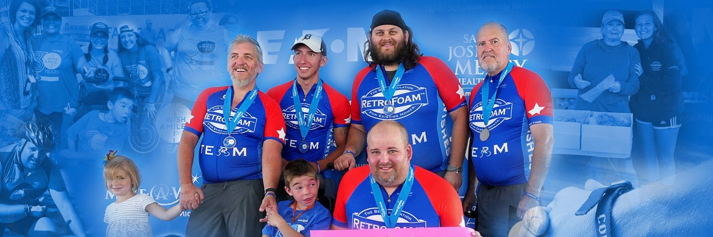 Team RetroFoam Will Bike Across State for Second Year to Grant Wishes