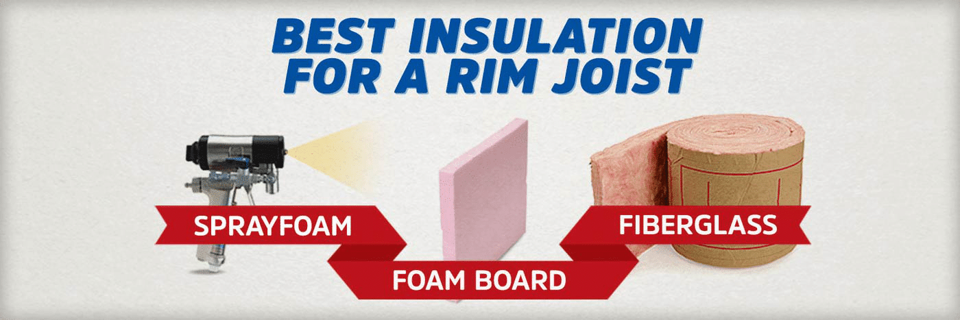 What is the Best Rim Joist Insulation? (Spray Foam vs Fiberglass vs Foam Board)