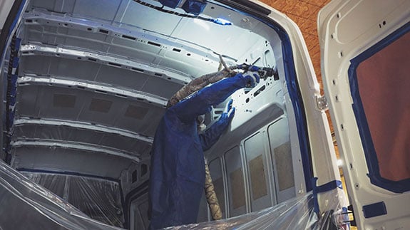 Spray foam insulation for vans